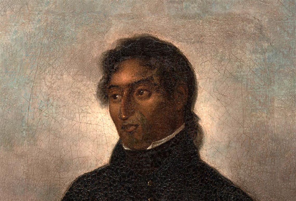 Painting of Tuai in European dress by James Barry, 1818. 