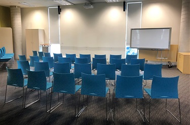 May Bain Room conference set-up picture.