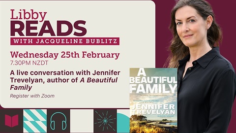 Promo tile for event including event name, date and a pic of a woman holding the book 