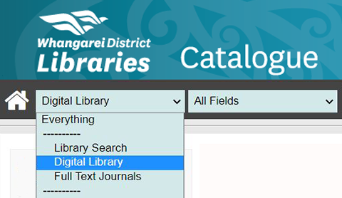 Image of the library catalogue digital library. 