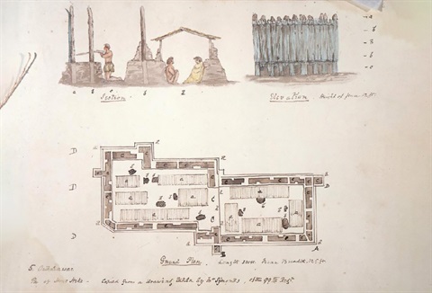 Plan of Ōhaeawai pa copied from a drawing taken by Mr Symonds of the 99th Regt [1845].