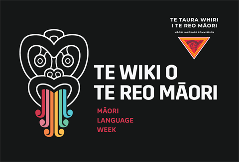 Te Wiki o Te Reo Māori / Māori Language Week logo. 