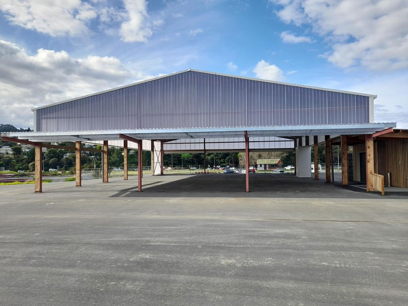 An image of the bike shelter at Pohe Island. 