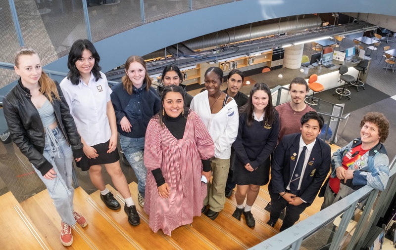 Group photo of the Youth Advisory Group taken in September 2022, in the Central Library.