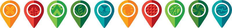 Graphic icons of map marker-points