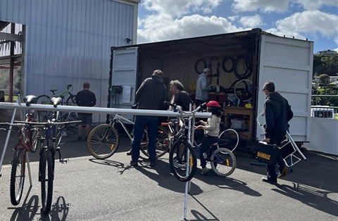 Photo of Whare Bike Open Cycle Workshop. 