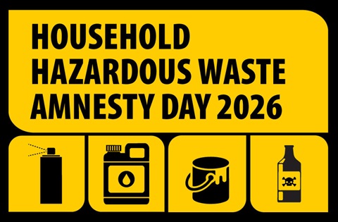 A yellow and black graphic with the words 