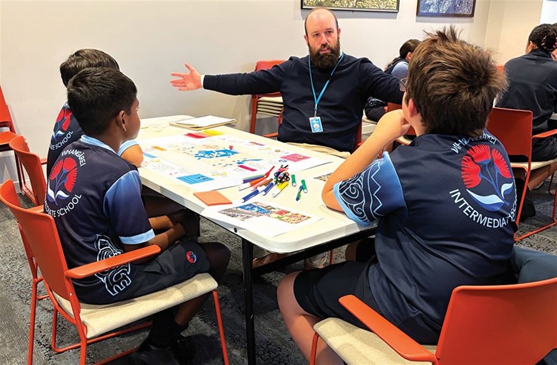 Students from Whangārei Intermediate added their voices to the engagement for the Knowledge Precinct Plan. 