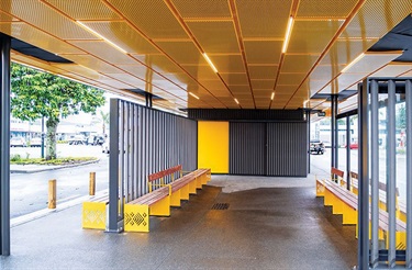 The new Rose Street bus hub interior view. 