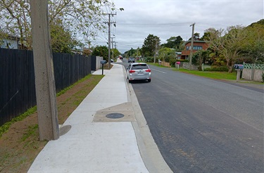 A newly completed footpath in Ngunguru. 