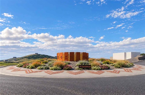 Design for the Springs Flat Roundabout.