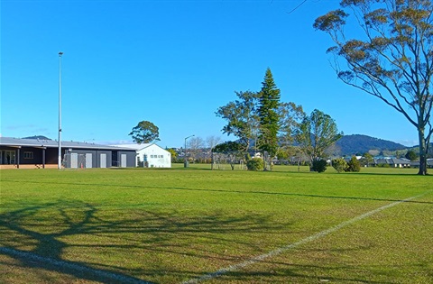 Tikipunga Sports Park with the Tikipunga Football Club in the background. 
