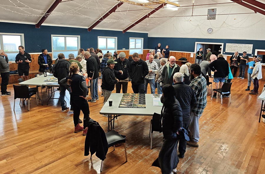 A photo taken on Sunday 9 August during the drop-in session at Ōakura Hall. 