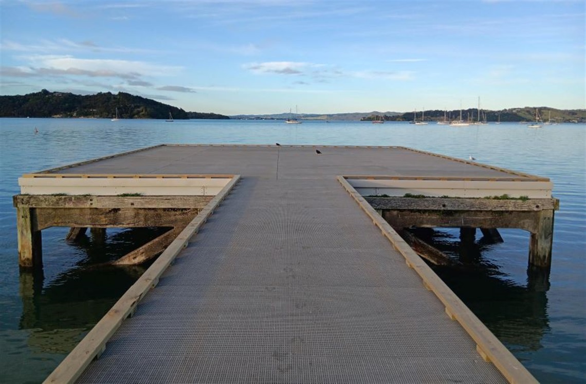 Photo taken after completion of the wharf platform replacement. 