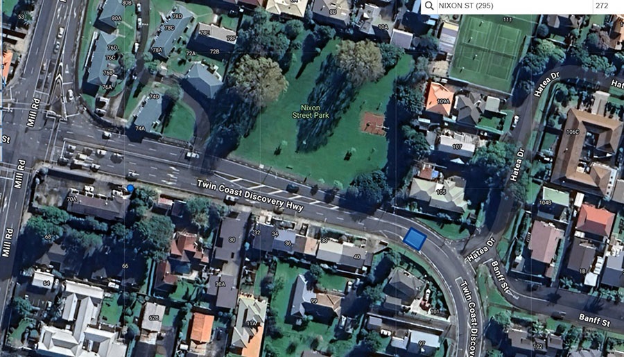Map showing area of works on Nixon Street.