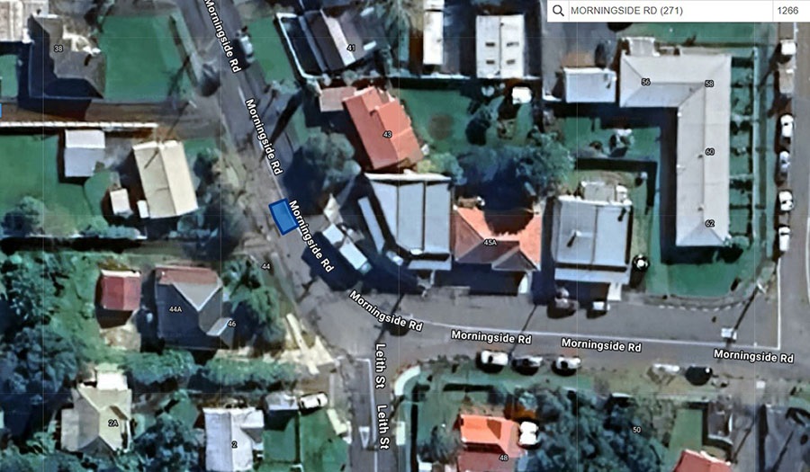 Map showing area of works and closure on Morningside Road.