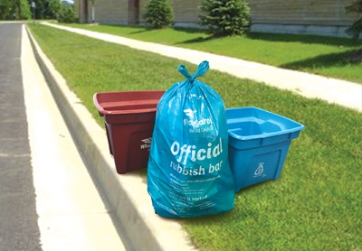 An image showing kerbside rubbish collection in the District. 