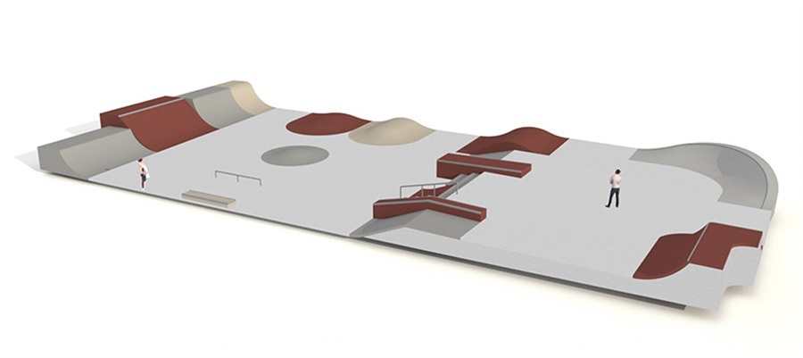 An artist's impression of the Parua Bay skatepark. 