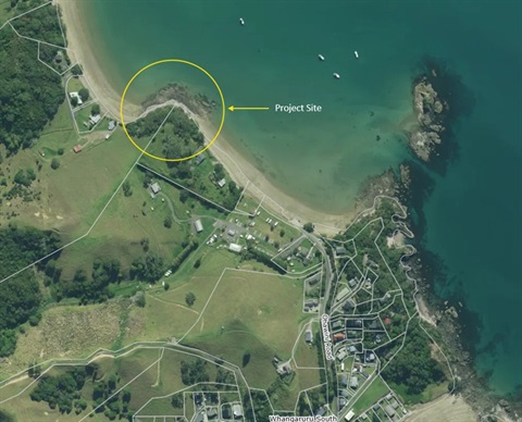 Map showing the area of works for the project. 