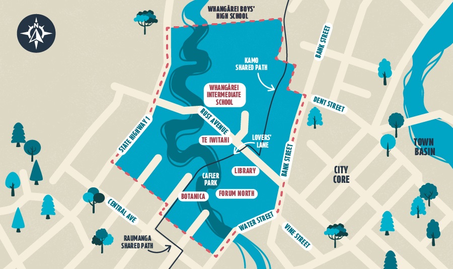 A map of the Knowledge Precinct area.