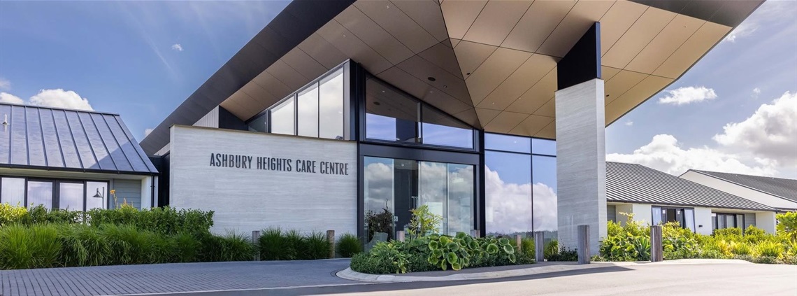 Ashbury Heights Lifestyle Village front entrance.