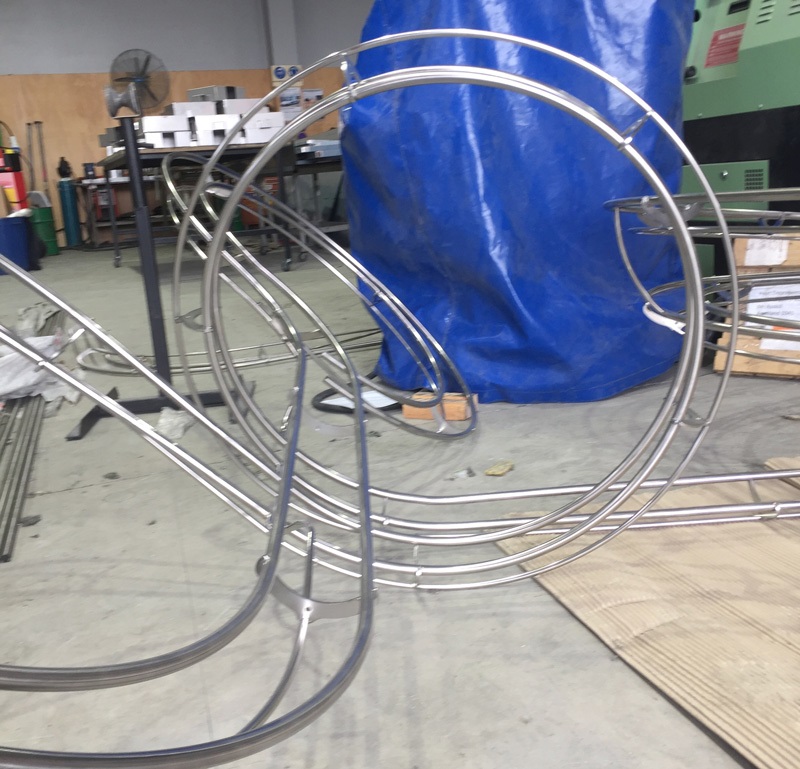 The spiral loop of the Rolling Ball Clock.