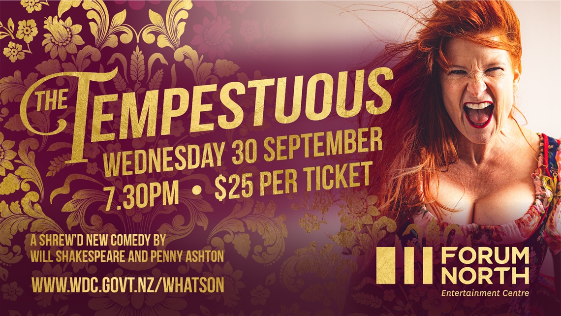 Penny Ashton presents her solo musical Tempestuous in the Capitaine Bougainville Theatre at Forum North.