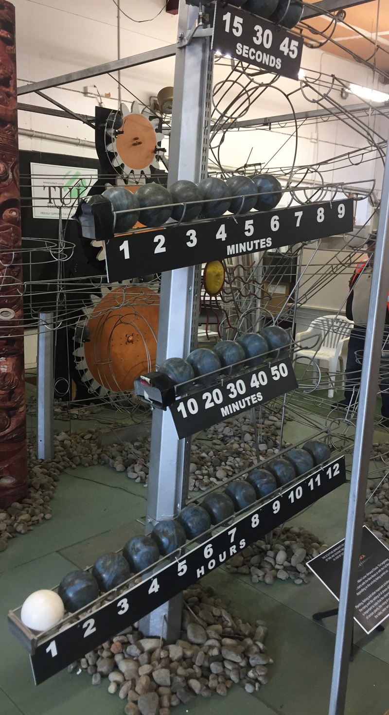 Time arm containing the balls in the Rolling Ball Clock. 