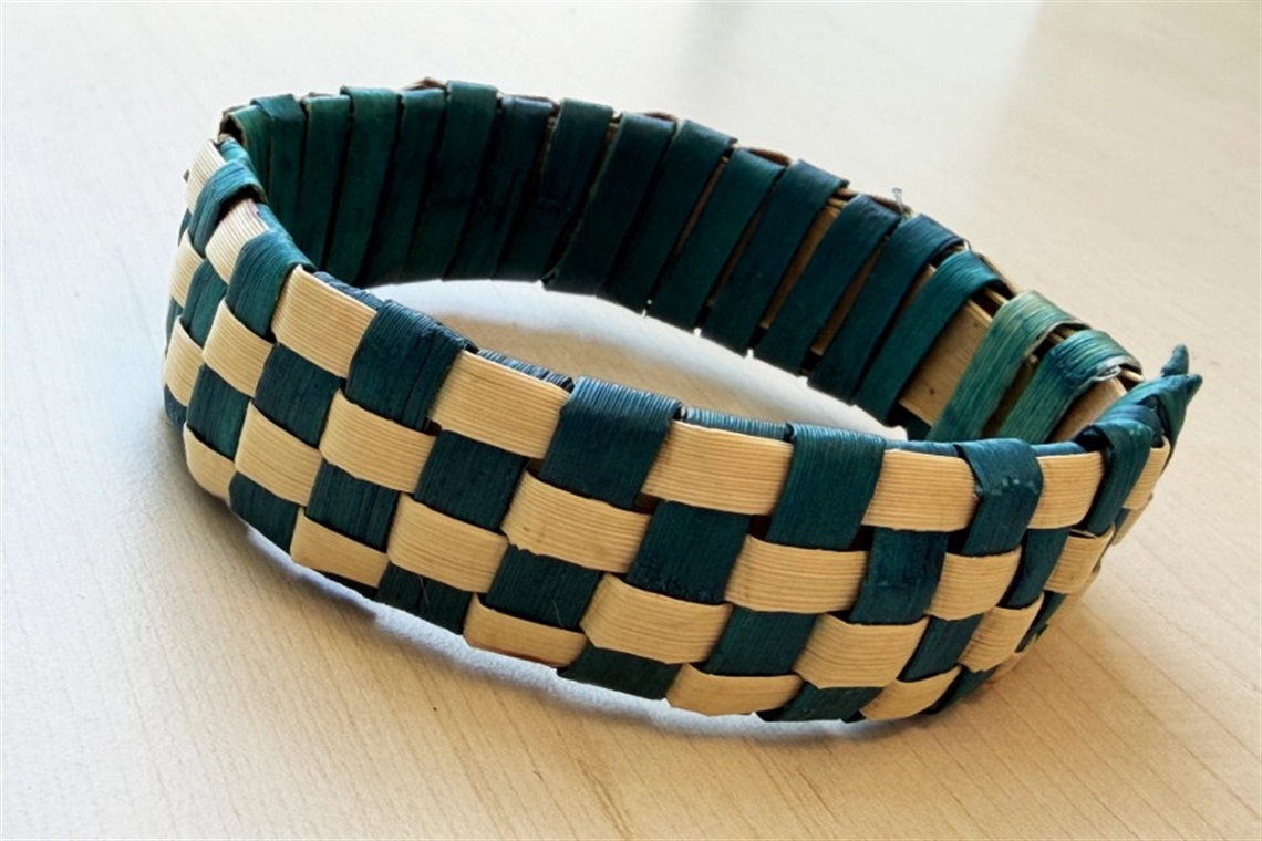 Flax woven bracelet