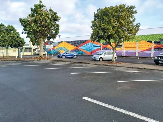 Image of the car park on Vine Street. 