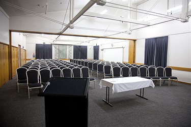 Cafler Suite theatre layout with chairs setup.