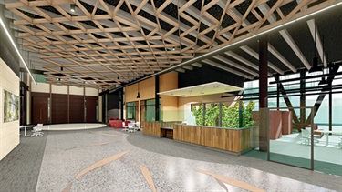 An artist's impression of the inside of the Civic Centre building.