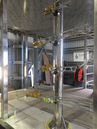 Working of balls in Rolling Ball Clock during construction phase.