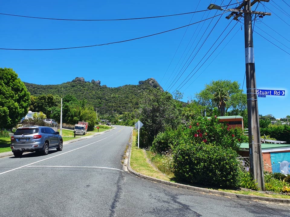 Photo showing Stuart Road and Mount Aubrey. 