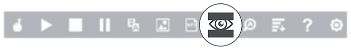 Image showing the Screen mask button on the ReachDeck toolbar. 